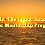 Title: The Importance of Career Mentorship Programs